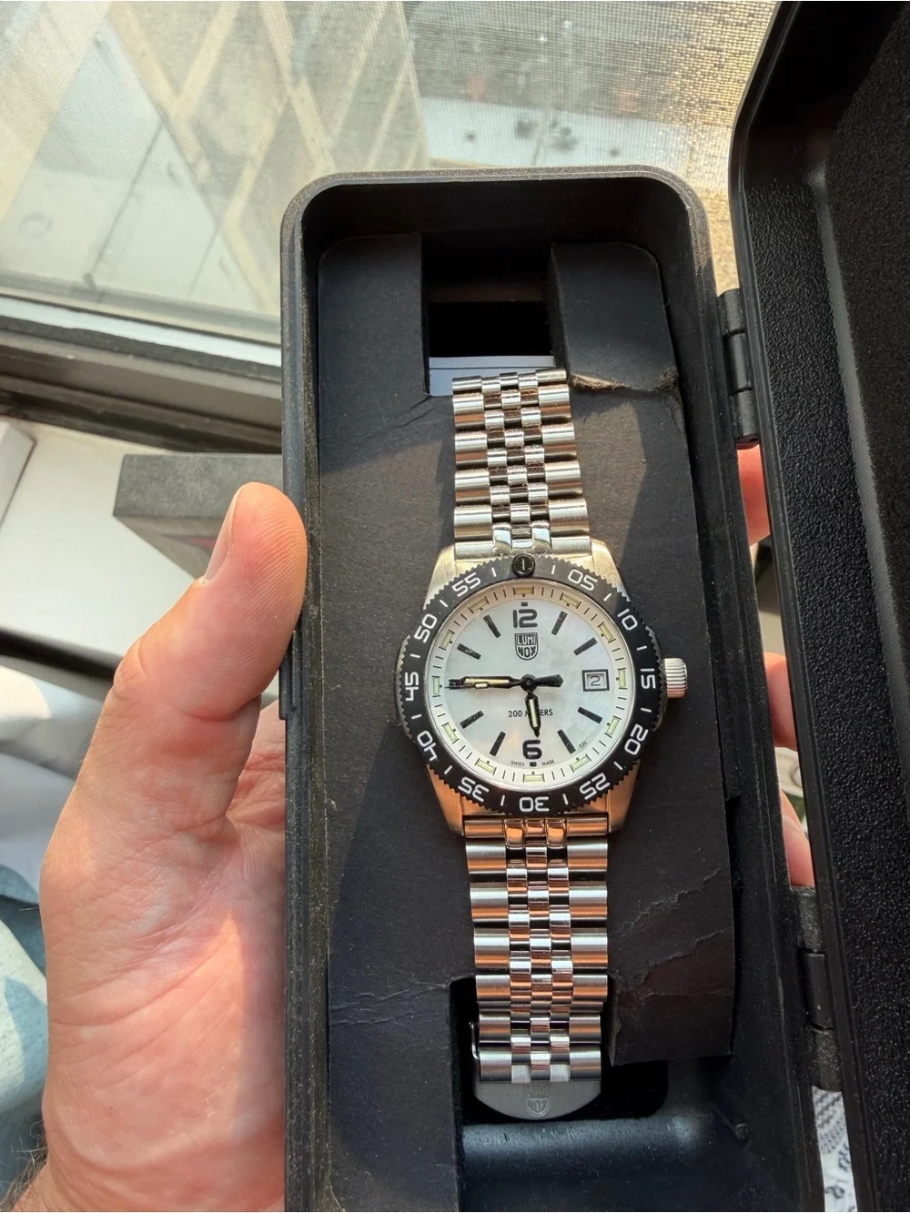 Luminox 39mm pacific diver ripple Men's Watch - Silver/Black